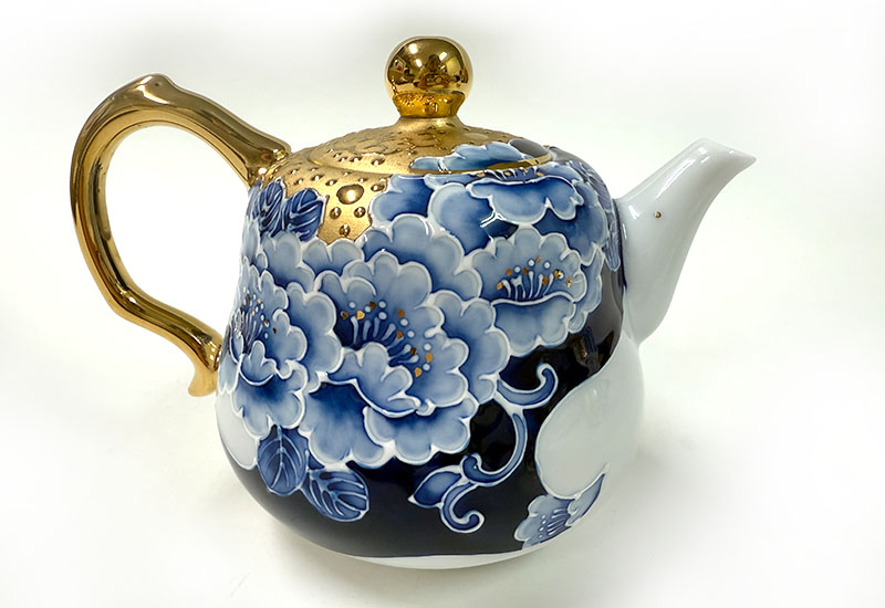 新青花富貴財源福祿壺組